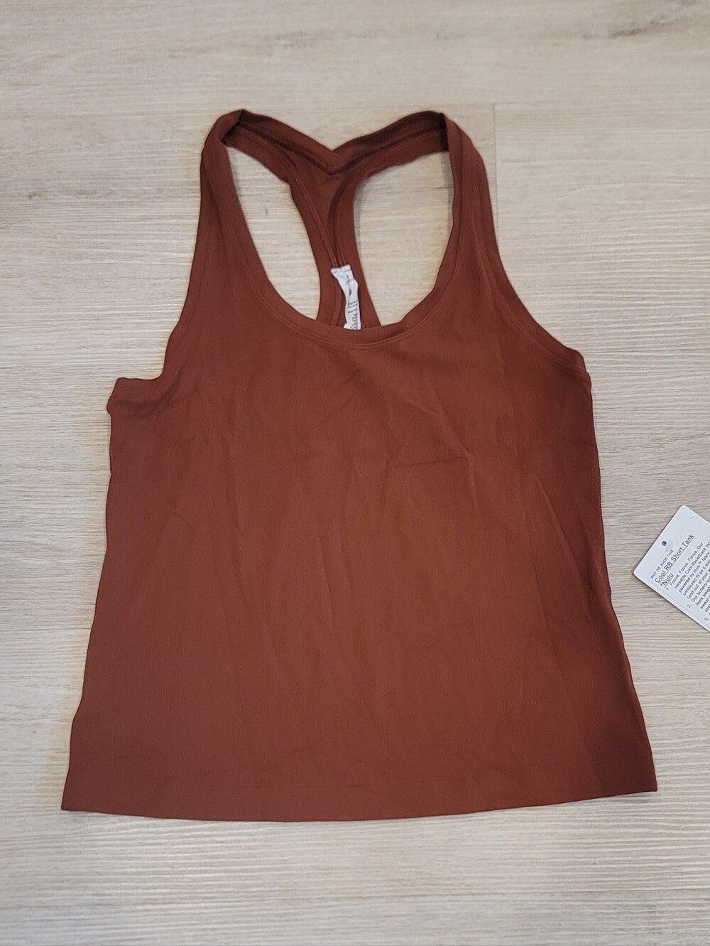 New Lululemon Cool RB Racerback Tank Nulu Size 8 DKTE Dark Terracotta